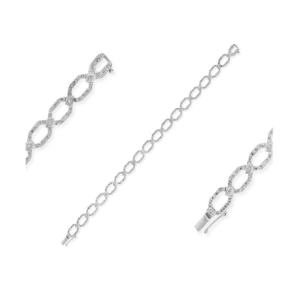 BRACELET WHITE GOLD 750 & PRECIOUS STONES - 30655