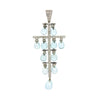 PENDANT WHITE GOLD 750 & PRECIOUS STONES  - 30709