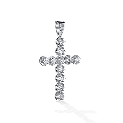 CROSS WHITE GOLD 750 & PRECIOUS STONES