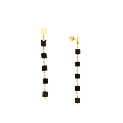 EARRINGS PINK GOLD 750 & SEMIPRECIOUS STONES - 3364