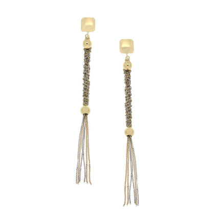 EARRINGS YELLOW & WHITE GOLD 750   - 33981