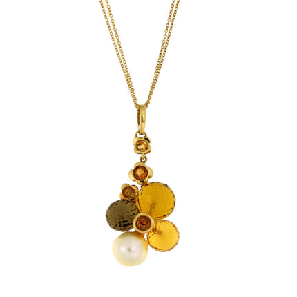 NECKLACE  GOLD 750 & SEMIPRECIOUS STONES - 34353
