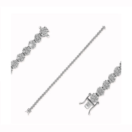 BRACELET WHITE GOLD 750 & PRECIOUS STONES - 34989