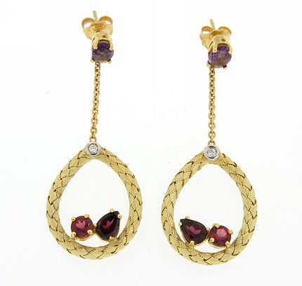 EARRINGS  GOLD 750 & PRECIOUS STONES - 35718