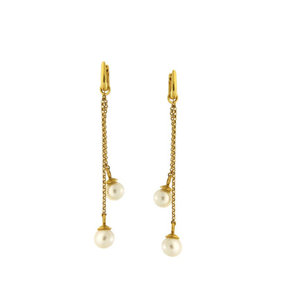 EARRINGS  GOLD 750 & PEARLS - 35799 - Availability: Immediately