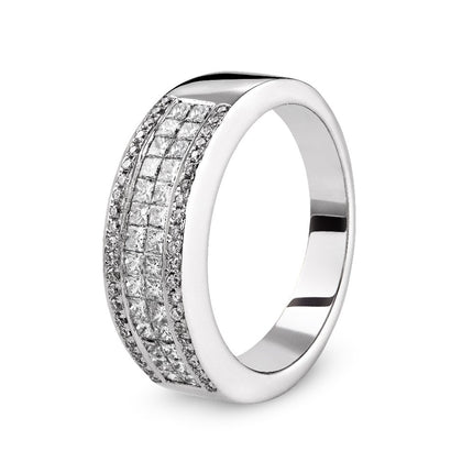 RING WHITE GOLD 750 & PRECIOUS STONES - 35878