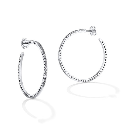 EARRINGS WHITE GOLD 750 & PRECIOUS STONES - 36487