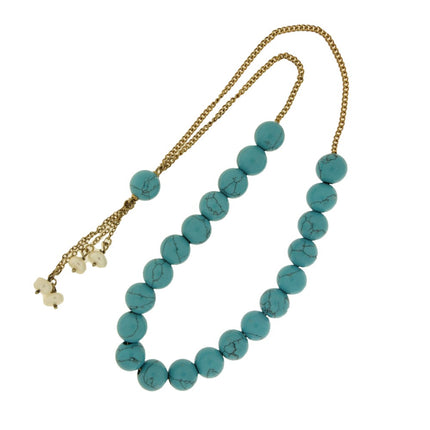 ROSARY WITH TURQUOISE & SILVER - 36510