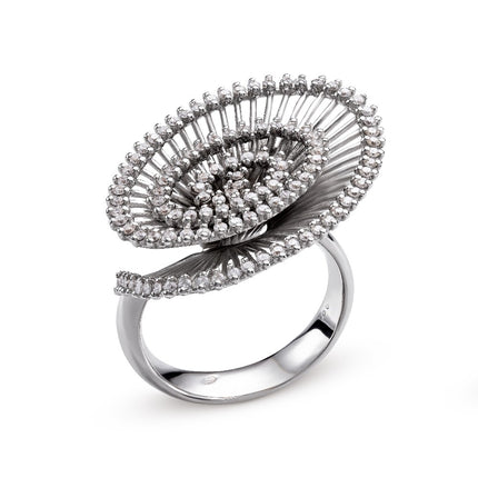 RING WHITE GOLD 750 & PRECIOUS STONES - 37563