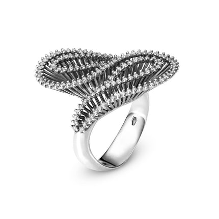 RING WHITE GOLD 750 & PRECIOUS STONES - 37564