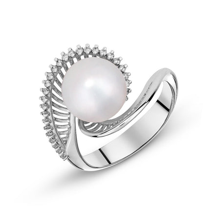 RING WHITE GOLD 750 & PEARL - 37587