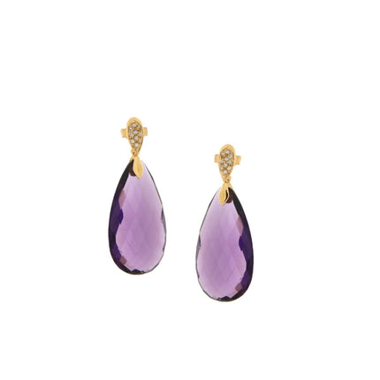 EARRINGS PINK GOLD 750 & SEMIPRECIOUS STONES - 37675