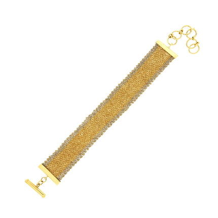 BRACELET YELLOW & WHITE GOLD 750 - 37843