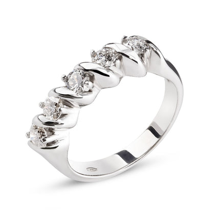 RING WHITE GOLD 750 & PRECIOUS STONES - 38368