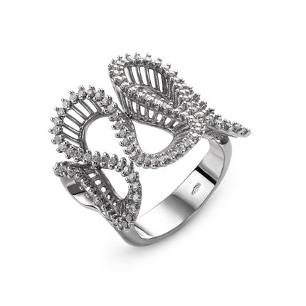 RING WHITE GOLD 750 & PRECIOUS STONES - 3849