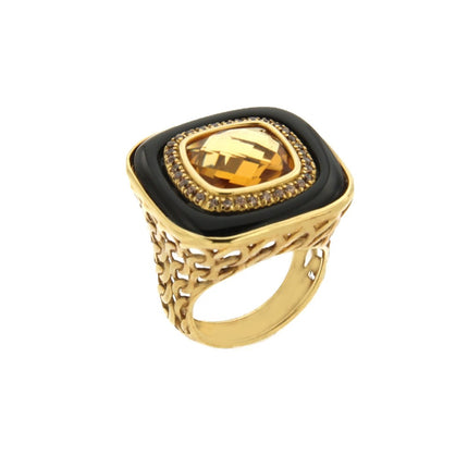 RING  GOLD 750 & SEMIPRECIOUS STONES