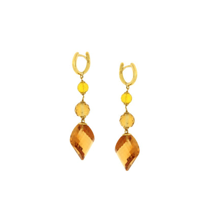 EARRINGS  GOLD 750 & SEMIPRECIOUS STONES - 40604