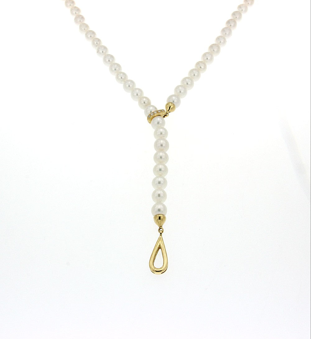 NECKLACE  GOLD 750 & PEARLS  - 40808