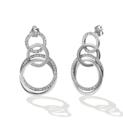 EARRINGS WHITE GOLD 750 & PRECIOUS STONES - 42931