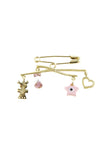 BROOCH  GOLD 585 & SEMIPRECIOUS STONES - 43279 - Availability: Up to 1 month