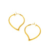 EARRINGS YELLOW GOLD Κ18 NO STONES - 45044