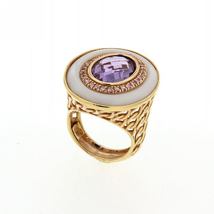 RING  GOLD 750 & SEMIPRECIOUS STONES