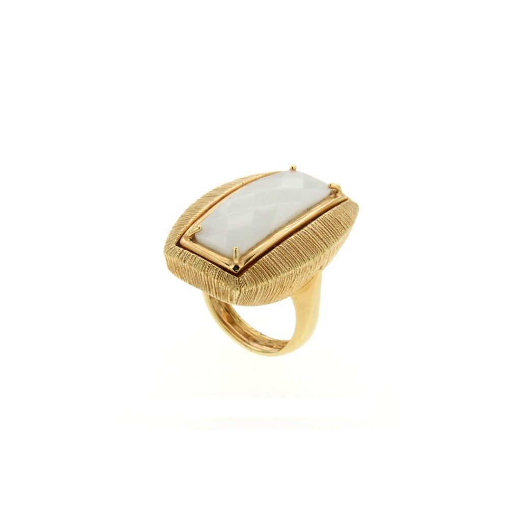 RING YELLOW GOLD Κ18 ΜΕ SEMIPRECIOUS STONES