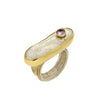 RING  GOLD 750 & ΣΙΛΩΕΡ 925 WITH PRECIOUS STONES - 45538 - Availability: Immediately