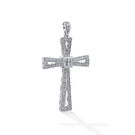 CROSS WHITE GOLD 750 & PRECIOUS STONES - 45773