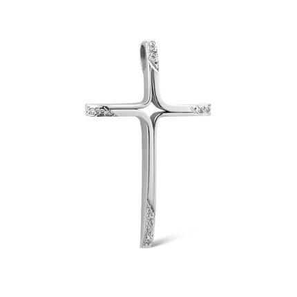CROSS WHITE GOLD 750 & PRECIOUS STONES - 46656