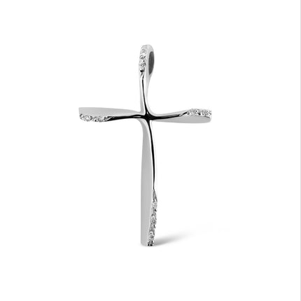 CROSS WHITE GOLD 750 & PRECIOUS STONES