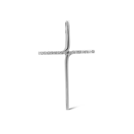 CROSS WHITE GOLD 750 & PRECIOUS STONES - 46664