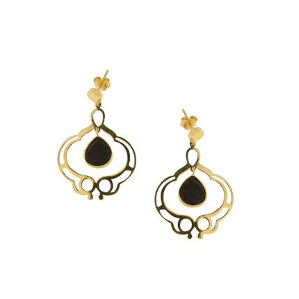 EARRINGS  GOLD 750 & SEMIPRECIOUS STONES - 48219