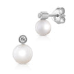 EARRINGS WHITE GOLD 750 & PEARLS  - 48259