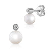 EARRINGS WHITE GOLD 750 & PEARLS  - 48259