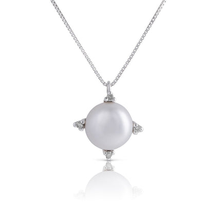 NECKLACE WHITE GOLD 750 & PEARLS - 48261