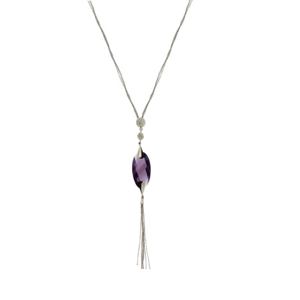 NECKLACE WHITE GOLD 750 & PRECIOUS STONES - 48456