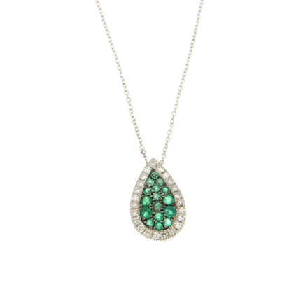 PENDANT WHITE GOLD 750 & PRECIOUS STONES - 49475