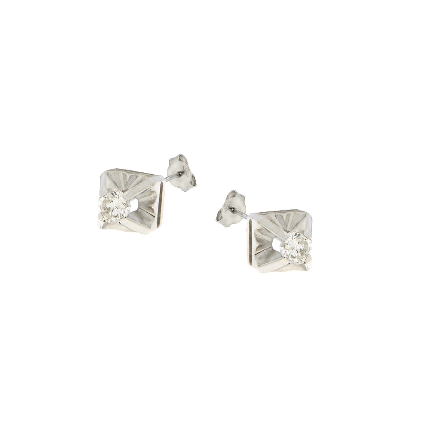 EARRINGS WHITE GOLD 750 & PRECIOUS STONES - 49877 - Availability: Immediately