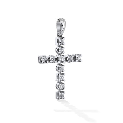 CROSS WHITE GOLD 750 & PRECIOUS STONES - 49880
