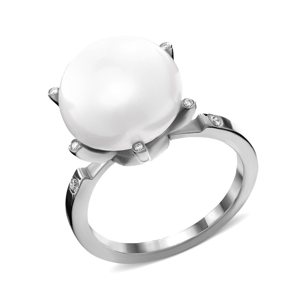 RING WHITE GOLD 750 & PEARL