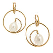 EARRINGS PINK GOLD 750 & PEARLS  - 50927