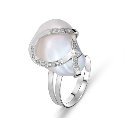 RING WHITE GOLD 750 & PEARLS - 50935
