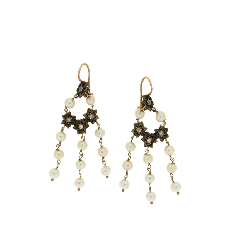 EARRINGS  GOLD 585 & PRECIOUS STONES - 51446 - Availability: Immediately