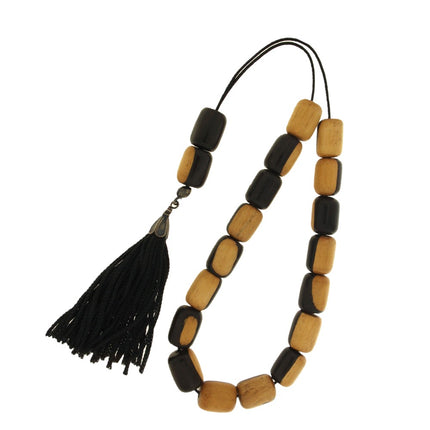 ROSARY WITH BLACK EBONY & SILVER - 52425