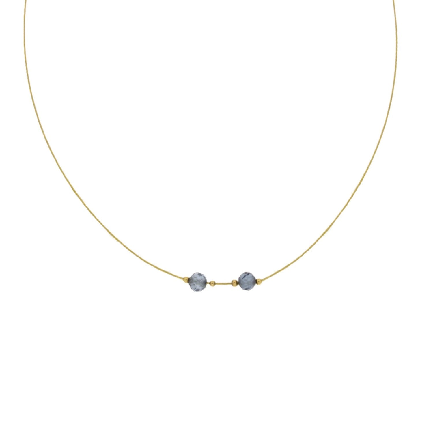NECKLACE  GOLD 585 & SEMIPRECIOUS STONES - 52491 - Availability: Immediately
