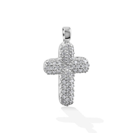 CROSS WHITE GOLD 750 & PRECIOUS STONES - 53187