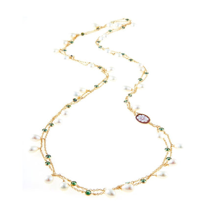NECKLACE  SILVER 925 & SYNTHETIC STONES - 53494