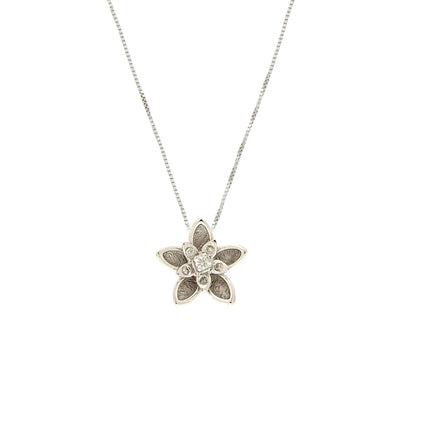 PENDANT WHITE GOLD 750 & PRECIOUS STONES - 537