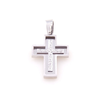 CROSS WHITE GOLD 750 & PRECIOUS STONES - 5384